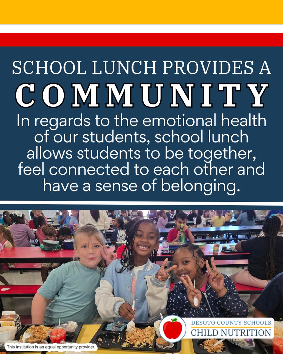 teamDCSmeals's tweet image. Where food meets friendship: school lunchtime 🥪❤️

@DCSeNews #TeamDCS #DeSotoMS #DeSotoMississippi #DeSoto #MSschools #DeSotocounty