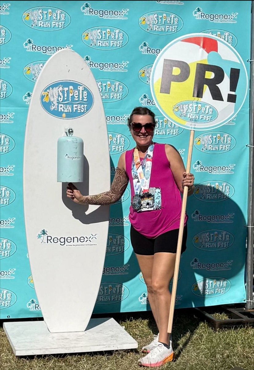 Chelsea Ankeny ran a PR in the 10km and then went on to run the 5km straight after as part of the Stingray Double Play 10k &amp; 5k 👏👏