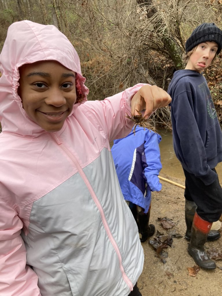 CCPS_ODS's tweet image. NCMS week 4: orange group collected data to determine if the stream is healthy #ODSchangetheworld