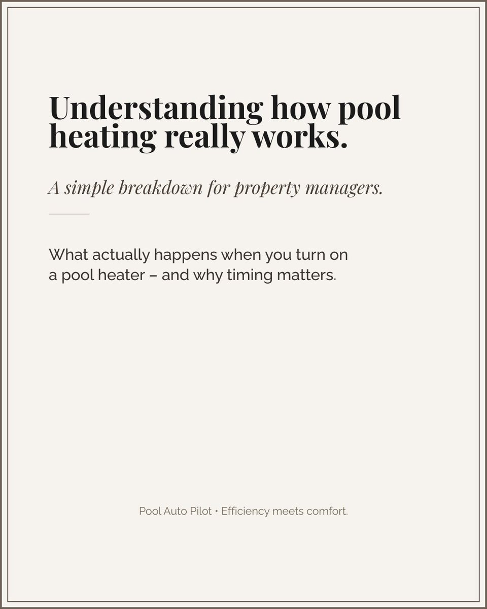 PoolAutoPilot's tweet image. Pools don&apos;t heat instantly.
Most warm 1-3°F/hr and lose heat fast overnight.
If temps are inconsistent, it&apos;s not the heater - it&apos;s the timing.
Automation = stable temps + lower bills.

💧Pool Auto Pilot