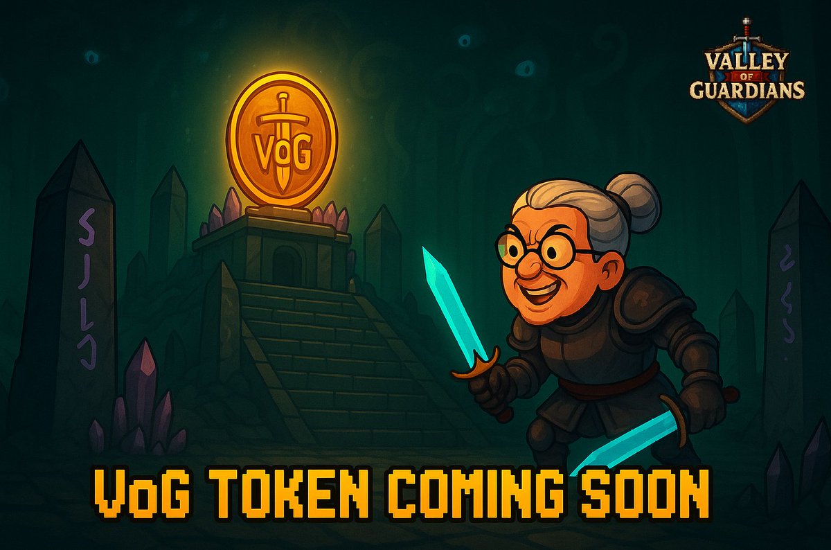 PlayVoG's tweet image. Granny just found the VOG token altar and she’s farming like a maniac. 😳⚔️

The VOG token drops this December, and you STILL have time to farm before launch.

Don’t sleep.
Don’t blink.
Farm. Your. Tokens. 💰🔥
➡️valleyofguardians.xyz