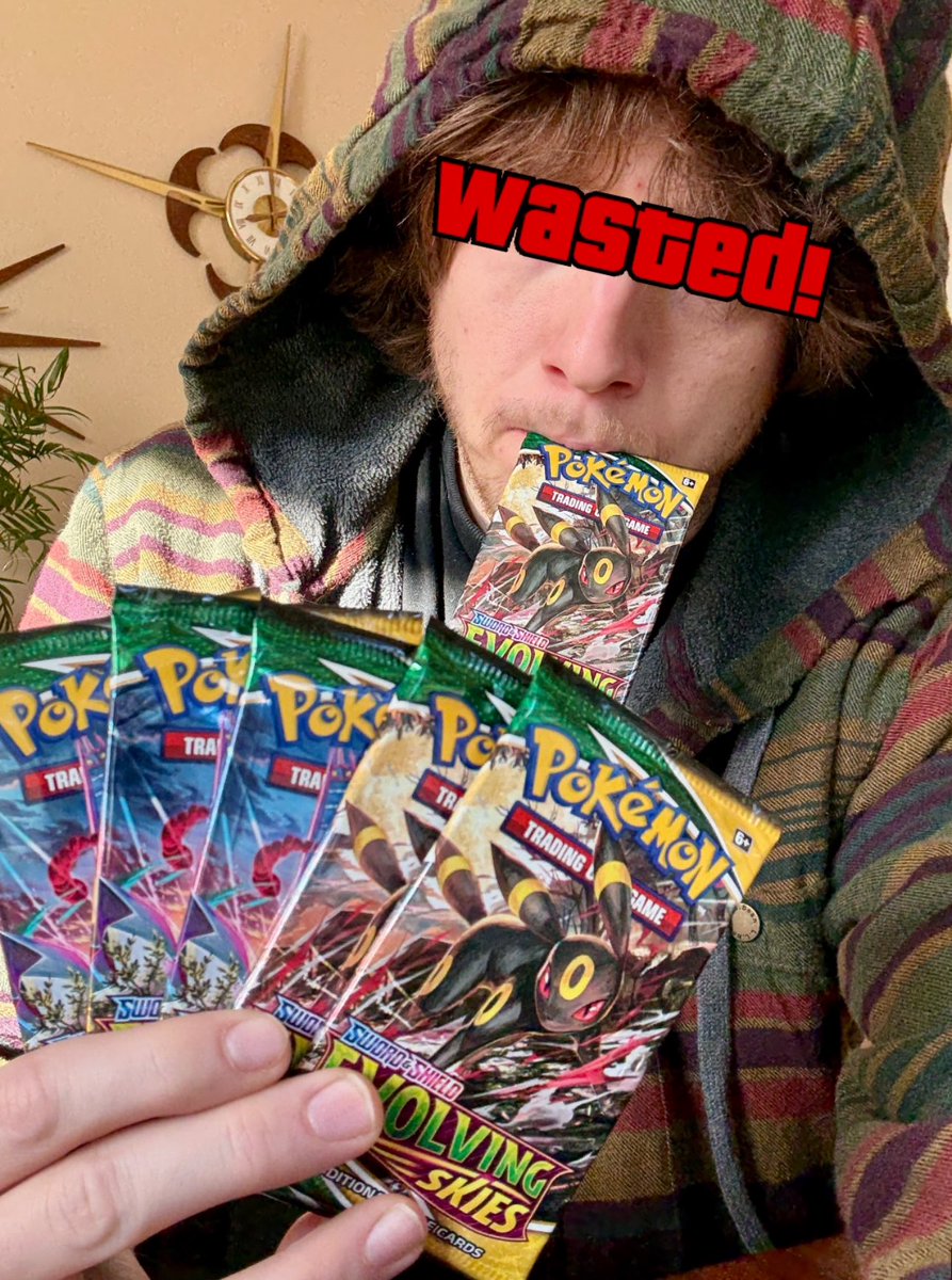 OKAY ILL GIVE AWAY 5 EVOLVING SKIES PACKS TODAY

Someone also mentioned they’d buy packs from me and I’d rip them. If anyone wants to do that, DM me. 

If you want a free pack:

✅ Follow me + <a href="/beezie_io/">Beezie</a> 
✅ Like, tag friend, repost
✅ Join me on X and/or Discord

Today 3pm PST