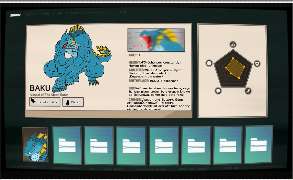 DarrelDrake13's tweet image. Took a couple days to make, as I am not the best at art yet. Might make another work with some lore and ability descriptions, but for now, here he is. #dispatch #dispatchoc