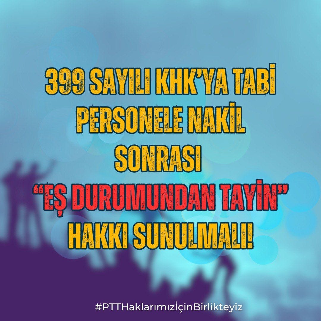 #PTTHaklarımızİçinBirlikteyiz