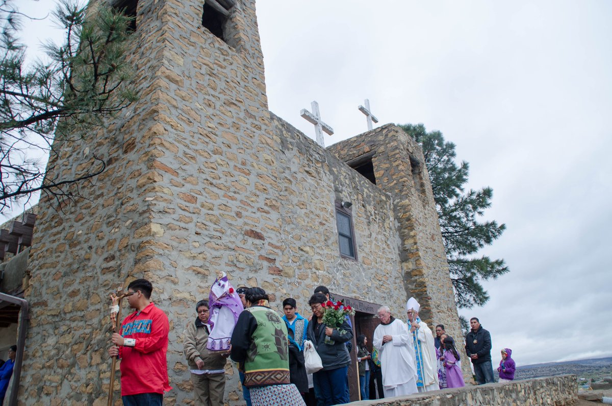 #throwbackthursday: between Grants and Albuquerque, on the south side of the Interstate, you can see a beautiful old church standing tall along the middle of a Mesa. This is Santa Maria de Acoma, built in 1933, one of several missions that serve Acoma and Laguna Pueblos.