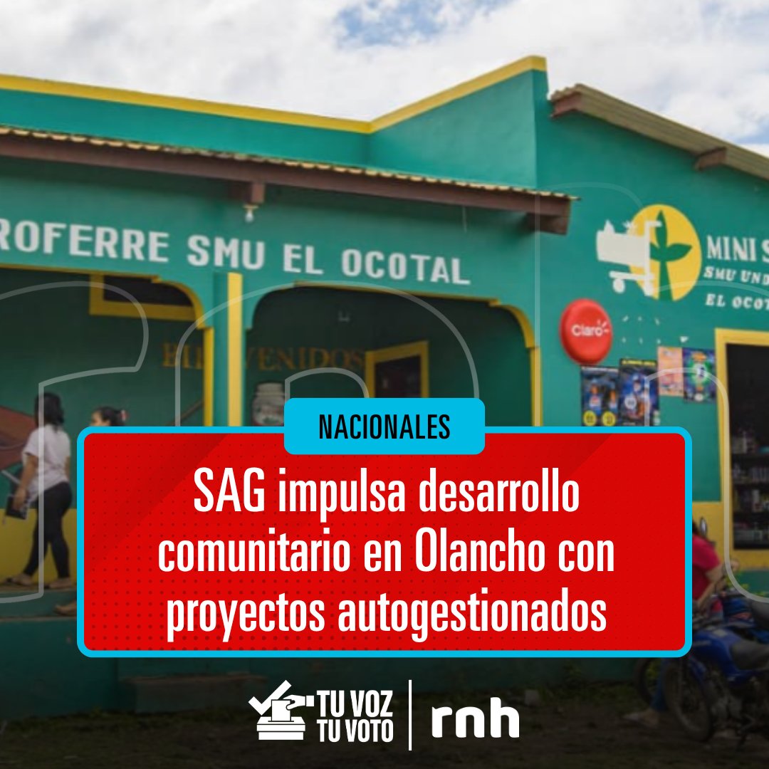 RadioNacionalH's tweet image. La Secretaría de Agricultura y Ganadería (SAG), a través de PRONADERS, impulsa en San Francisco de La Paz, Olancho, la metodología Saemaul Undong, fortaleciendo la autogestión y la economía local. 

Gracias al trabajo conjunto con las comunidades, ya funcionan proyectos…