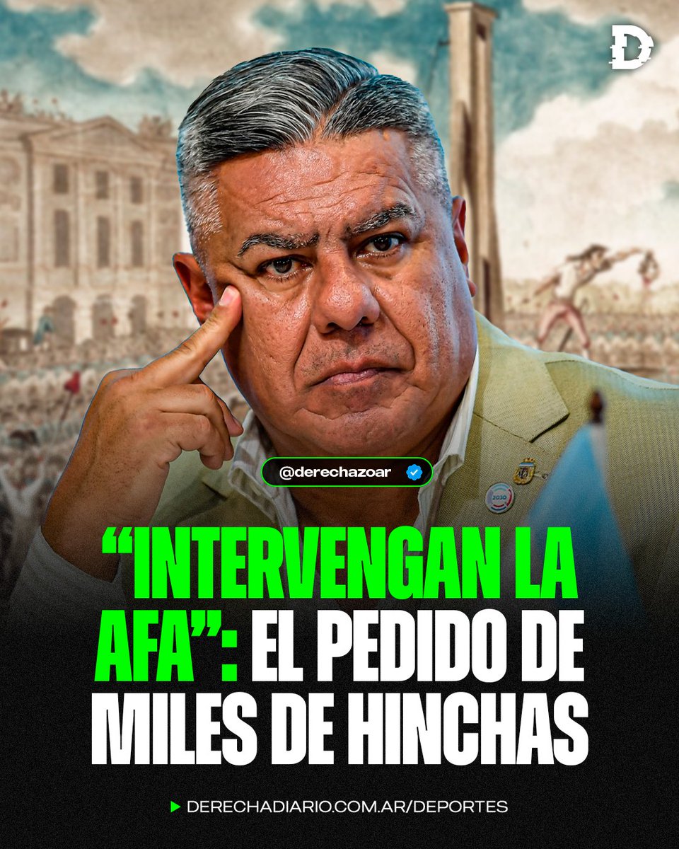 🇦🇷🚨 "INTERVENGAN LA AFA": Miles de hinchas del fútbol argentino piden la INTERVENCIÓN URGENTE de la Asociación del Fútbol Argentino tras las medidas arbitrarias del dictador Chiqui Tapia.