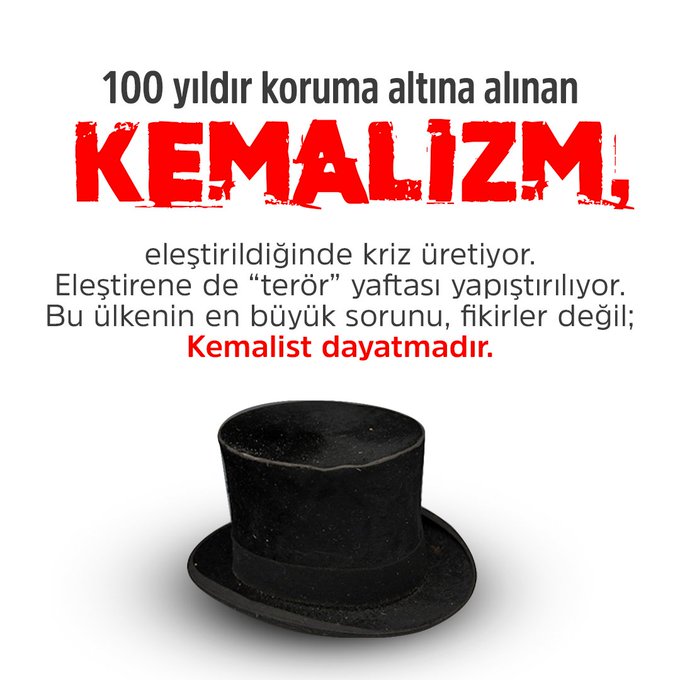 Neden en ufak eleştiriye dahi tahammülünüz yok?

#KemalizmKurbanArıyor