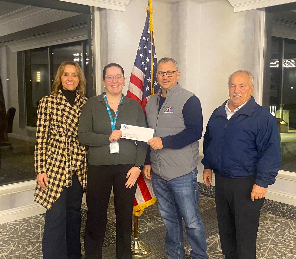 In support of our Niles community, we were able to make a donation of food and a monetary donation of $5,374 to the Village of Niles Food Pantry with proceeds from our Harvest Hustle.  Niles Family Services was at this week’s Board Meeting to accept the check.