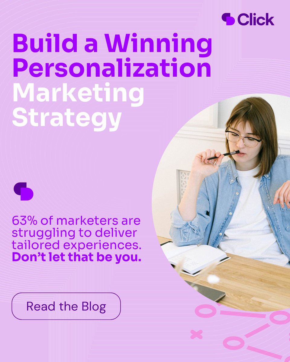 ClickDimensions's tweet image. Discover a step-by-step guide with practical tips on auditing your data, prioritizing accuracy, dynamic segmentation, and balancing AI with human insight for authentic connections.

okt.to/idqpWb

#personalization #marketingstrategy #hyperpersonalization