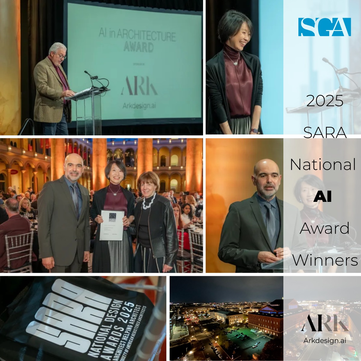 ark_design_ai's tweet image. Congratulations to Reza Rahimpour, AIA &amp;amp; Shin-Yau Huang, AIA of SGA — winners of the 2025 SARA National AI Design Award! 🏆
Proud moment for the industry and for ArkDesign.AI.
#SARA2025 #AIinArchitecture #SGA