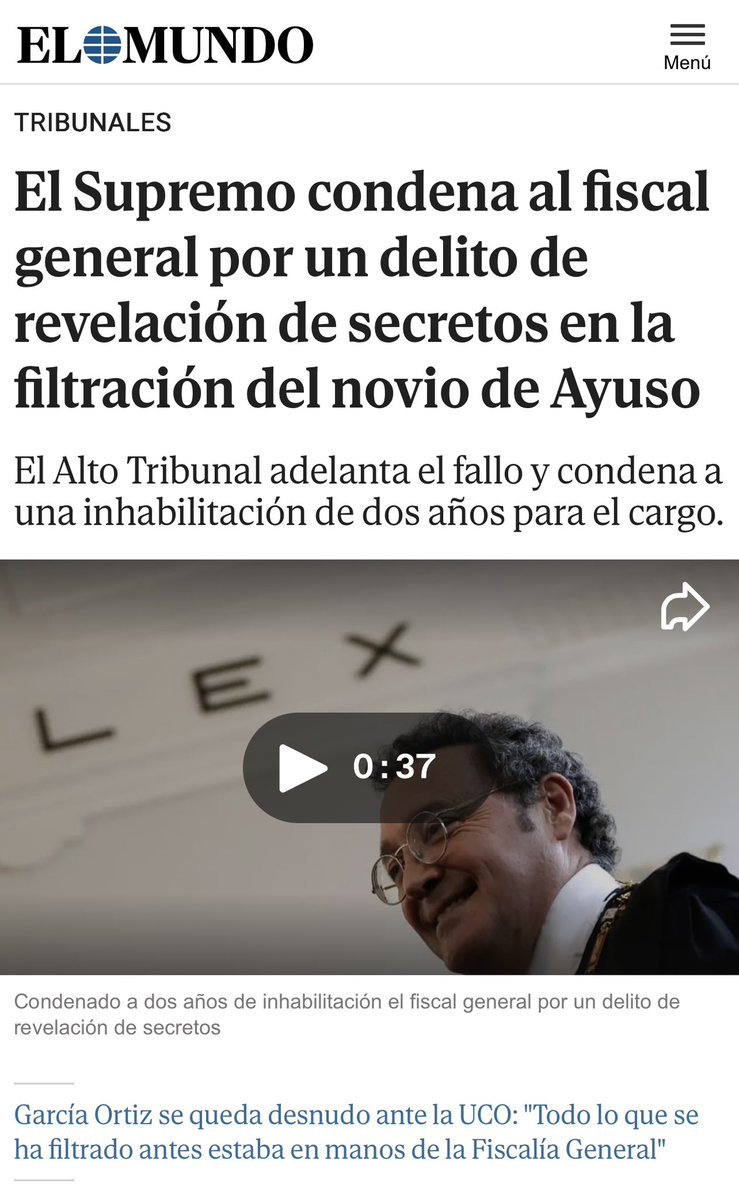 alextoquero's tweet image. Ya podemos decir que #España tiene al máximo defensor de la legalidad (#Fiscal General del Estado) condenado. 

Enhorabuena y gracias @sanchezcastejon @PSOE y socios por la imagen y el país que nos estáis dejando. #fiscalgeneral #psoe