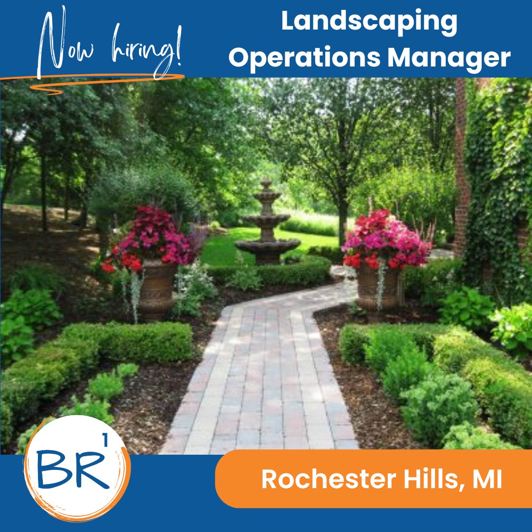 🚨 Career Alert! 🚨 Landscaping Operations Manager 🌺 Rochester Hills, MI 🌺 hubs.la/Q03VbtzD0