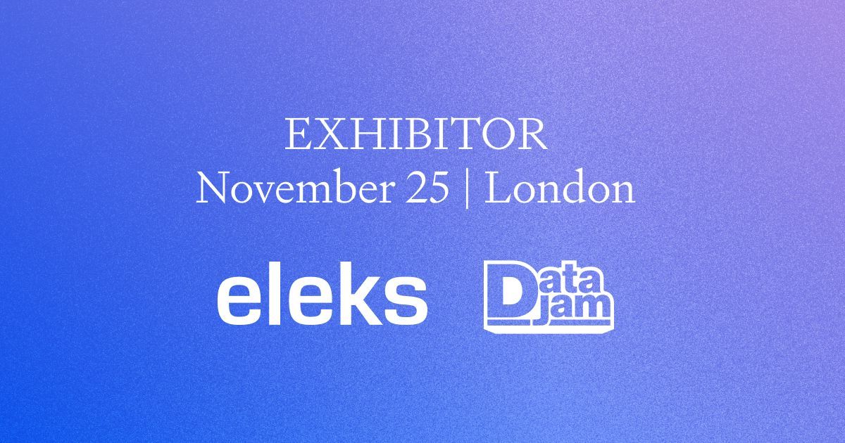ELEKSSoftware's tweet image. ELEKS is excited to exhibit at the #DataJam in London on November 25th!

Discover how we help insurers leverage data, AI, and analytics to boost efficiency, accuracy, and customer experience. See you at Stand S7!

#DataJam #TheInsuranceNetwork