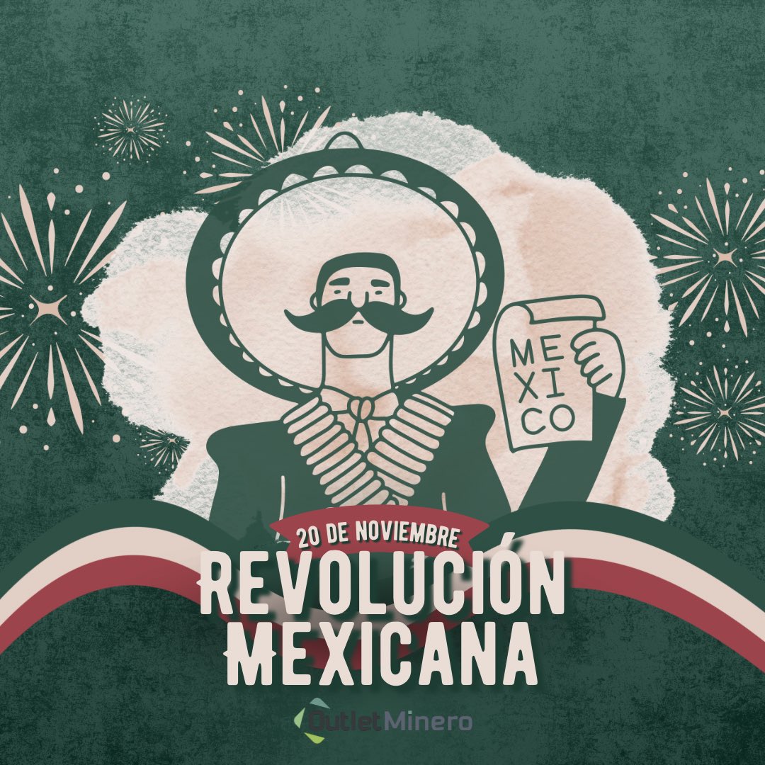 Outletminero's tweet image. 🔴 Hoy conmemoramos el espíritu revolucionario que transformó nuestra historia. 🇲🇽💥 

👉🏻 La Revolución Mexicana nos recuerda la importancia de la lucha por la justicia, la #igualdad y el #progreso. ¡Sigamos construyendo el México que soñamos! 

#20DeNoviembre #RevoluciónMexicana
