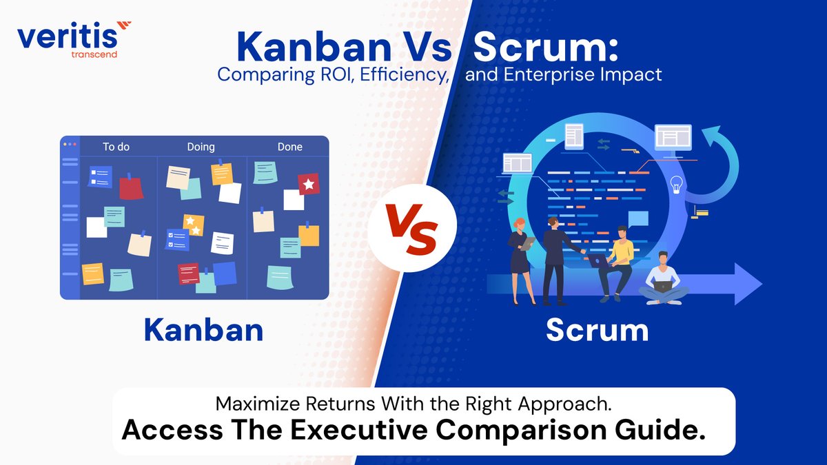 Veritis_Group's tweet image. Two dev teams. One goal: agility. Scrum vs. Kanban. Veritis delivered 40% faster features, 30% better predictability. Outcome driven agility success. veritis.com/blog/kanban-vs…
@Veritis_Group #AgileTransformation #ScrumFramework #KanbanMethodology  #ITConsultingServices
