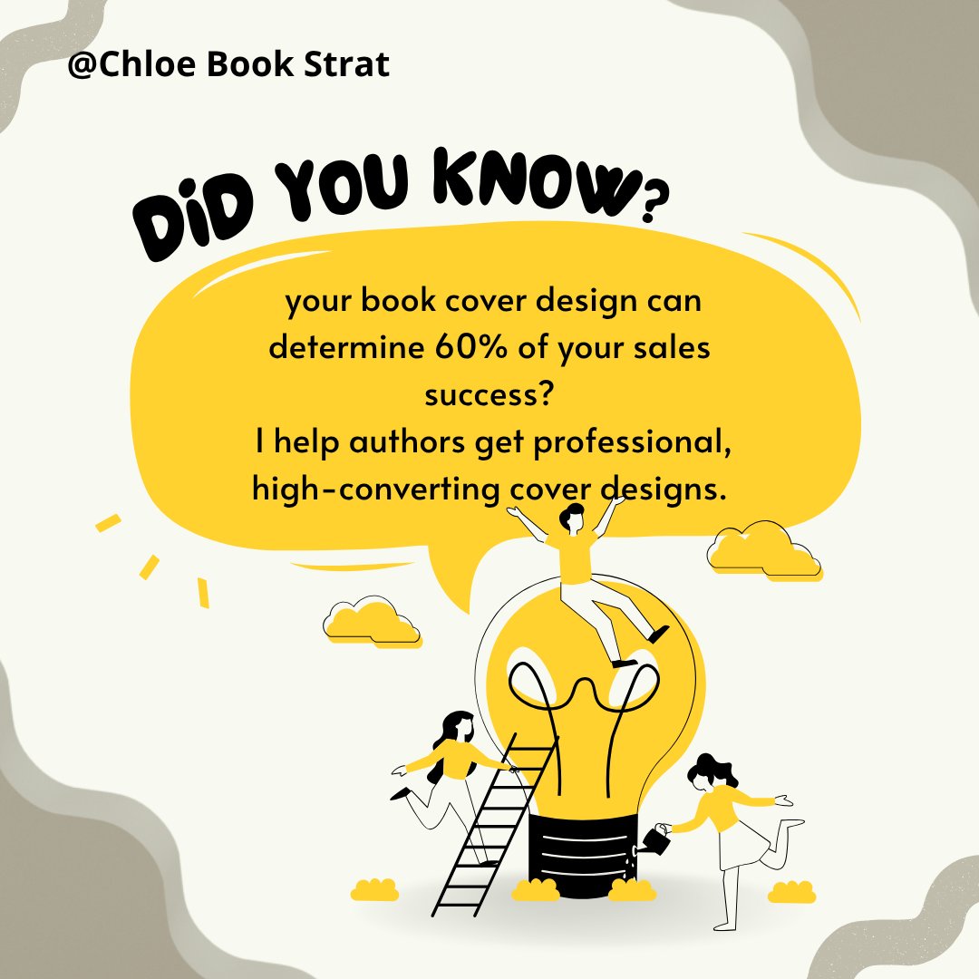 ChloeBookStrat's tweet image. Do You Know your book cover design can determine 60% of your sales success?
I help authors get professional, high-converting cover designs.
#BookDesign #AuthorBranding #PublishingTips