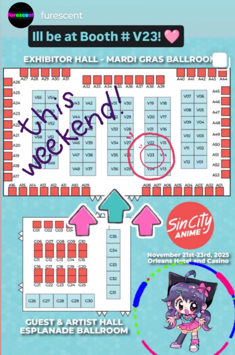 NeonKitty294's tweet photo. this weekend ill be at SinCityAnime!! :D Booth V23!! come say hi! :D #onesie #sincityanime @SinCityAnime #cosplay #kigu #croptopjacket #kigurumi #vendor #furescent #raffles #fnaf #pokemon #mha #toothless #smilingcritters Nov 21-23! Orleans Hotel &amp; Casino! https://t.co/midn6eRHbd