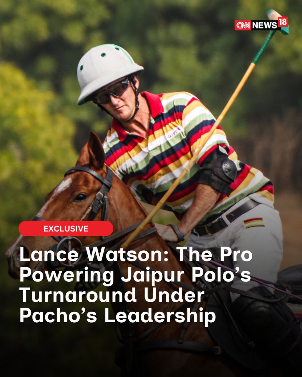 CNNnews18's tweet image. #Exclusive | Lance Watson breaks down Jaipur Polo’s resurgence under Pacho, the pressure moments that defined the season, and how heritage, culture and modern systems fuel the team’s rise.

@Mid_Carder 

news18.com/sports/other-s…