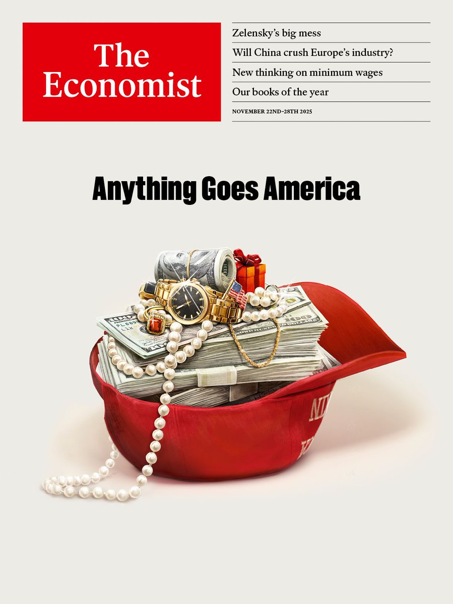 TheEconomist's tweet image. America is in a new era, where rules are skirted and corruption is tolerated. It did not start with Donald Trump. But he has upped the tempo and removed constraints that once held others back econ.st/4ikKZWj