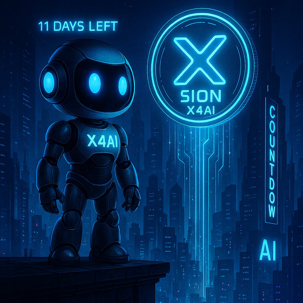 ⚠️11 DAYS LEFT.⚠️
The city is still asleep, but X4AI is already watching the grid.
Every light in the skyline is a future signal, every ray from the SION core a path for faster, smarter value.
 ⚡🤖💿
#SION #X4AI #AI  #Countdown #PumpFunLaunch #dexscreener