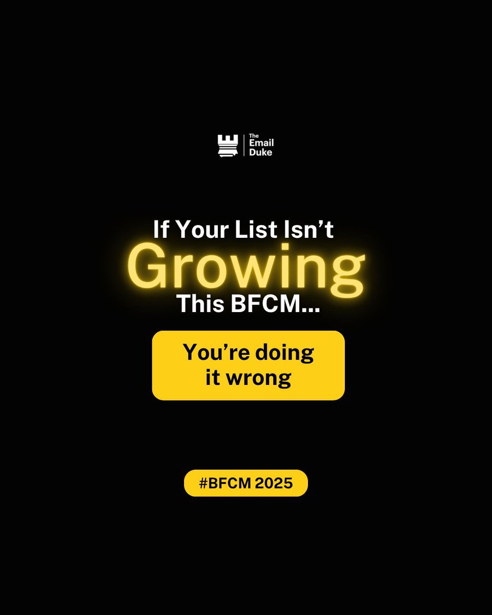 ThankGodDuke's tweet photo. BFCM is not just for getting a spike in sales....

It's also for growing your lists.

Make sure you have a strategy in place to grow your list of subscribers, buyers and repeat buyers, simultaneously .

Don't let your list growth to stall this BFCM.

Cool?

Keep winning,
TG https://t.co/REAV5ic4BY