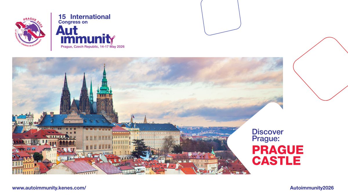 autoimmunitymd's tweet image. Discover Prague with us! 

Did you know Prague Castle is the largest ancient castle complex in the world, spanning over 70,000 m²? Explore its stunning architecture and rich history during #Autoimmunity2026.

🔗 Learn more: bit.ly/3VlVJZS

#Prague #MedicalCongress