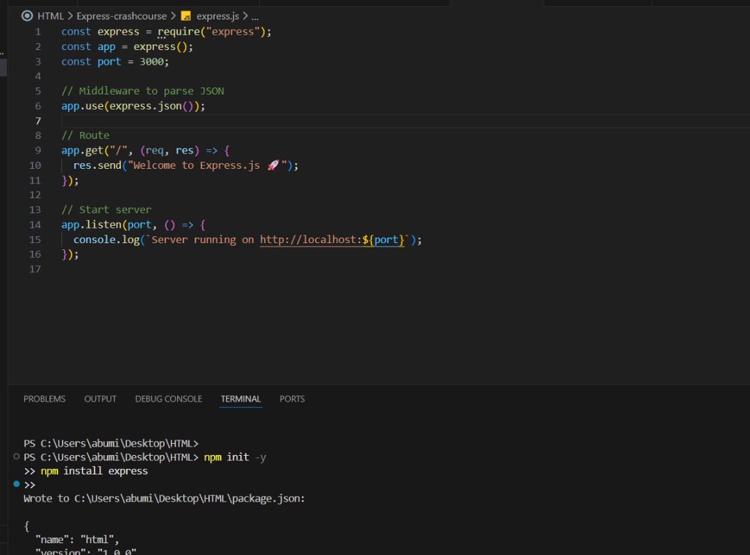 Mikestar009's tweet image. Day 1 with Express.js today.
Built my first server, learned routing &amp;amp; req.body like a boss.
No more stressing with raw Node.js 😌🔥
#ExpressJS #Nodejs #BackendDev #TechJourney