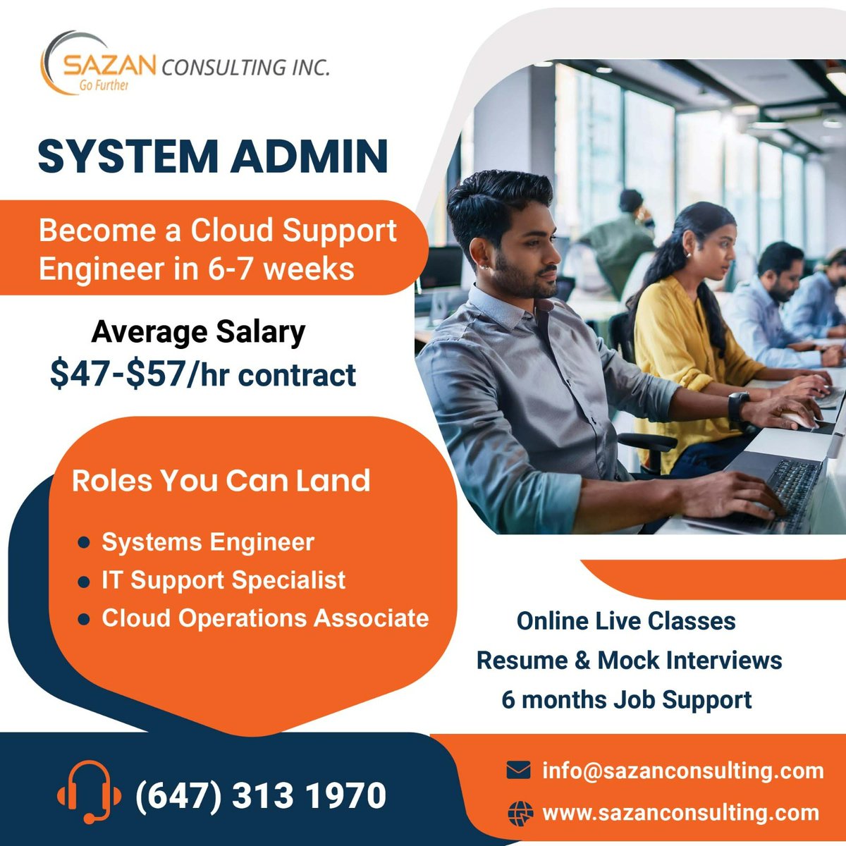 Sazanconsultin's tweet image. Kickstart your career in System Administration today!
 📞 Call: 647-313-1970 Or
 ✉️ Email: info@sazanconsulting.com to learn more.
#SysAdmin #ITSupport #CloudAdministration #ITCareer #NetworkSupport #ITInfrastructure #NetworkAdministration #NetworkTroubleshooting #ITProfessionals