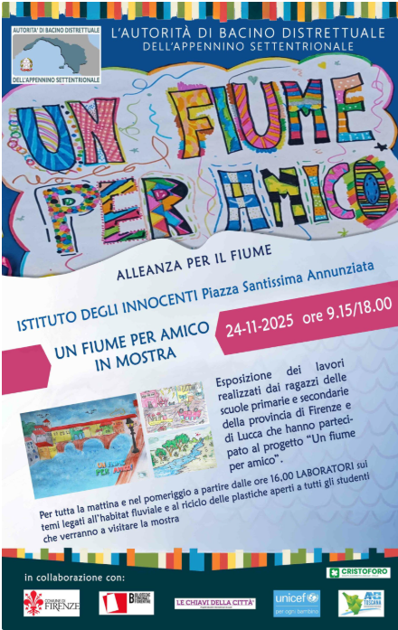 24 novembre - Alunni delle scuole di Firenze e Lucca protagonisti di una mostra dedicata alla cura dei fiumi e alla tutela dell’ambiente. Pensieri e disegni che raccontano il legame con il fiume  bit.ly/3JVXDOT  #UnFiumePerAmico #EducazioneAmbientale #Arno #Serchio