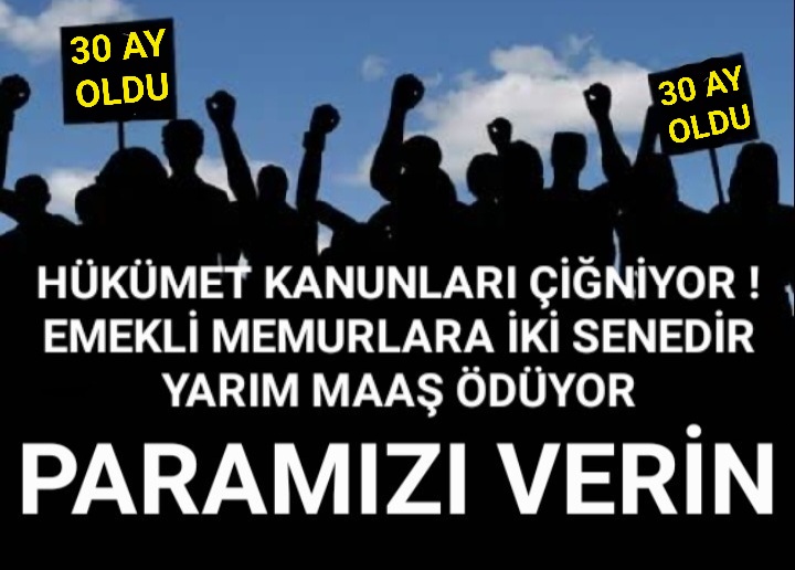 Sıradan bir #Memur #Emekli olana kadar  #SGK'ya ortalama 7 milyon lira prim yatırıyor.
Nerede bu para?
Kanun "çalışan memura verilen zam aynen emeklisine de verilir" diyor.
Bize sadaka değil, paramızı verin!!
#MemurEmeklisineAdalet
<a href="/RTErdogan/">Recep Tayyip Erdoğan</a>
<a href="/_cevdetyilmaz/">Cevdet Yılmaz</a> 
<a href="/memetsimsek/">Mehmet Simsek</a>