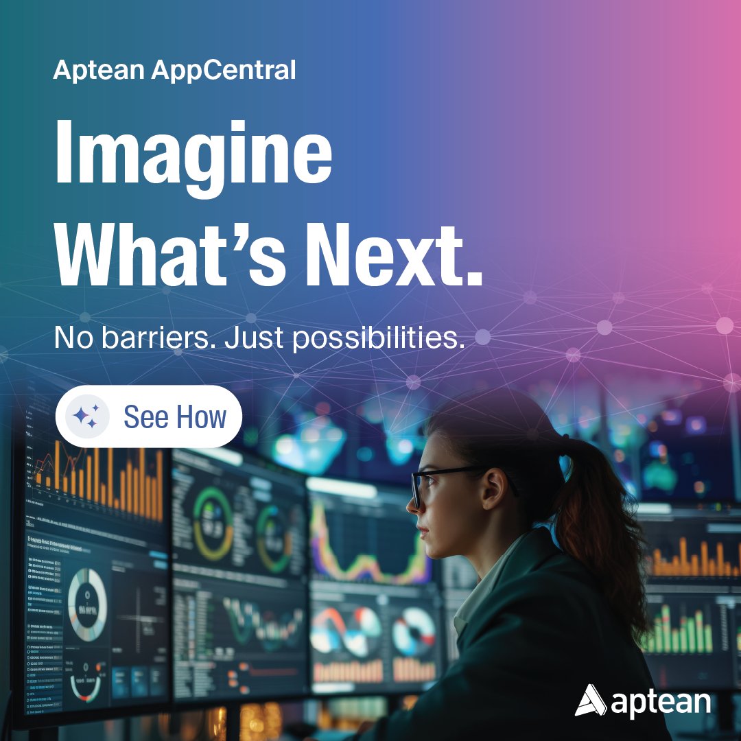 Aptean's tweet image. AppCentral is an AI platform that’s purpose-built for your industry. Giving you a connected workspace to automate and optimize your business processes, end-to-end.

Ready to see what&apos;s next? The future is waiting for you: bit.ly/Aptean-AppCent…