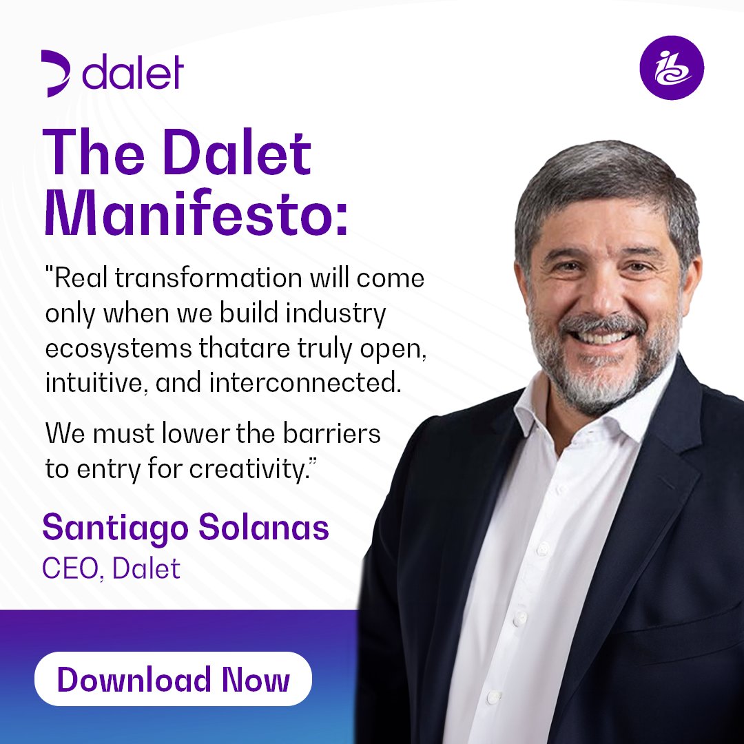DaletTechnology's tweet image. In the Dalet Manifesto, Santiago Solanas, outlines a vision for an industry where access, simplicity, and openness drive transformation.

“Technology should enable creativity, not complicate it.”

📘 Read it now → hubs.li/Q03TzfV50

#Leadership #DaletManifesto #MediaTech
