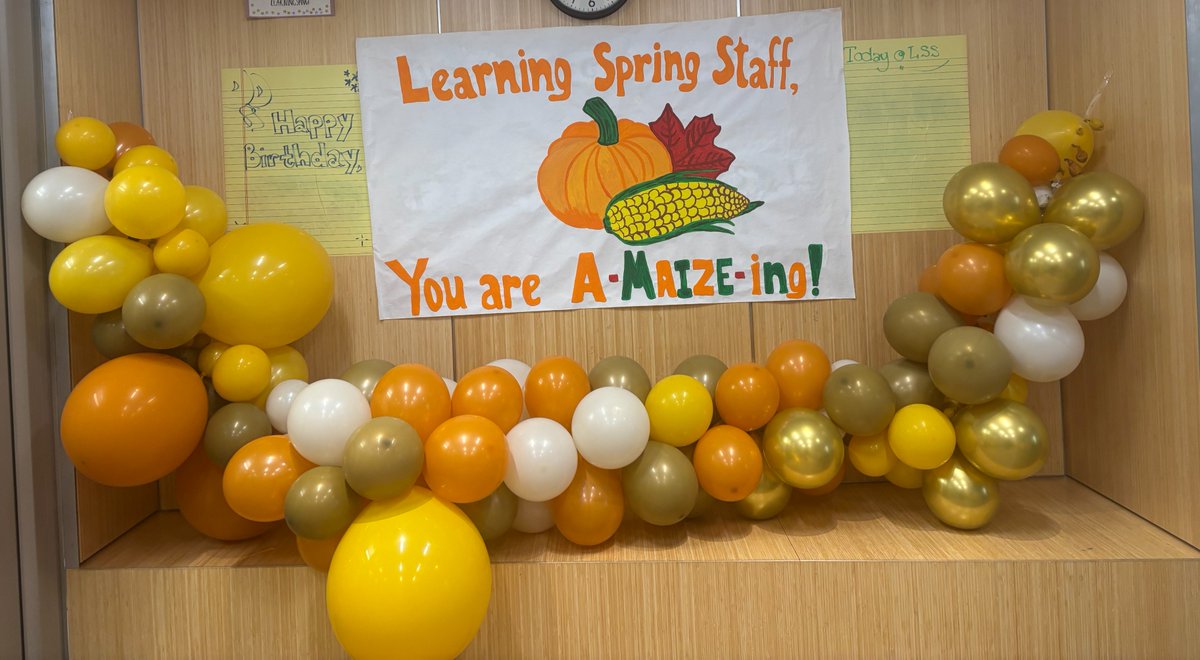 LearningSpring's tweet image. One week until Thanksgiving, and the gratitude is already overflowing! A huge shout out to the amazing families who decorated for our staff breakfast. You created such a warm and welcoming atmosphere for our team.
