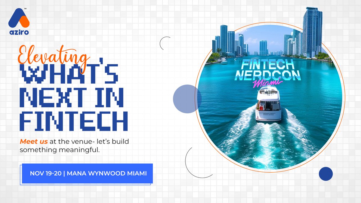 AziroTech's tweet image. It&apos;s Day 2 at Fintech NerdCon.

Today we focus on future-ready financial systems — secure, scalable, intelligent, and built for global growth.

Meet us!

For a quick connect, click here: calendly.com/karthick-a-azi…

#FintechNerdCon #AziroatFintechNerdCon #AIinFinance #Aziro