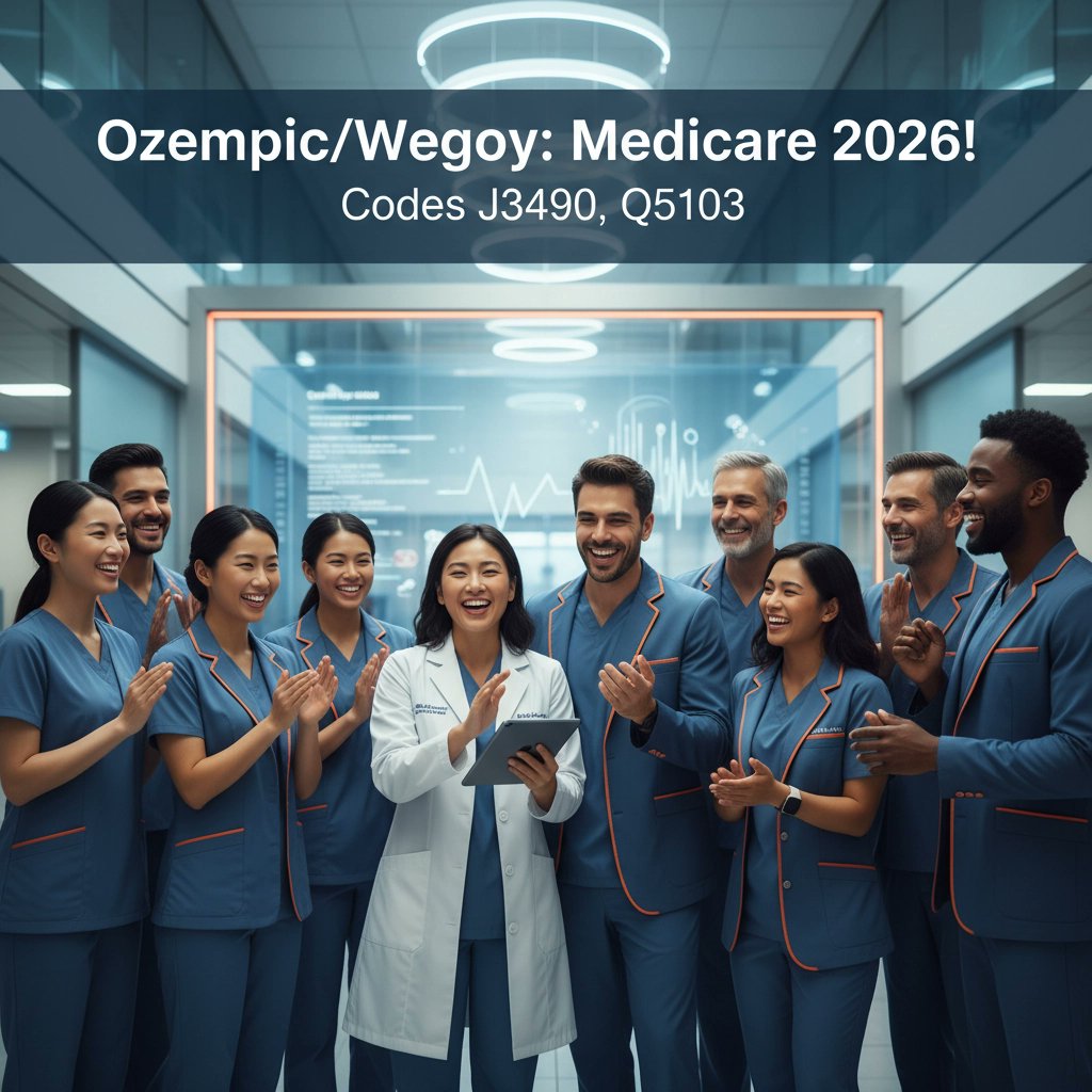HealthPathSol's tweet image. Medicare covers Ozempic &amp;amp; Wegovy in 2026! Bill with J3490, Q5103. Need billing tips? Let HealthPath Solutions help: healthpathsolutions.us #Medicare #MedicalBilling #HealthPathSolutions How will this affect your practice?