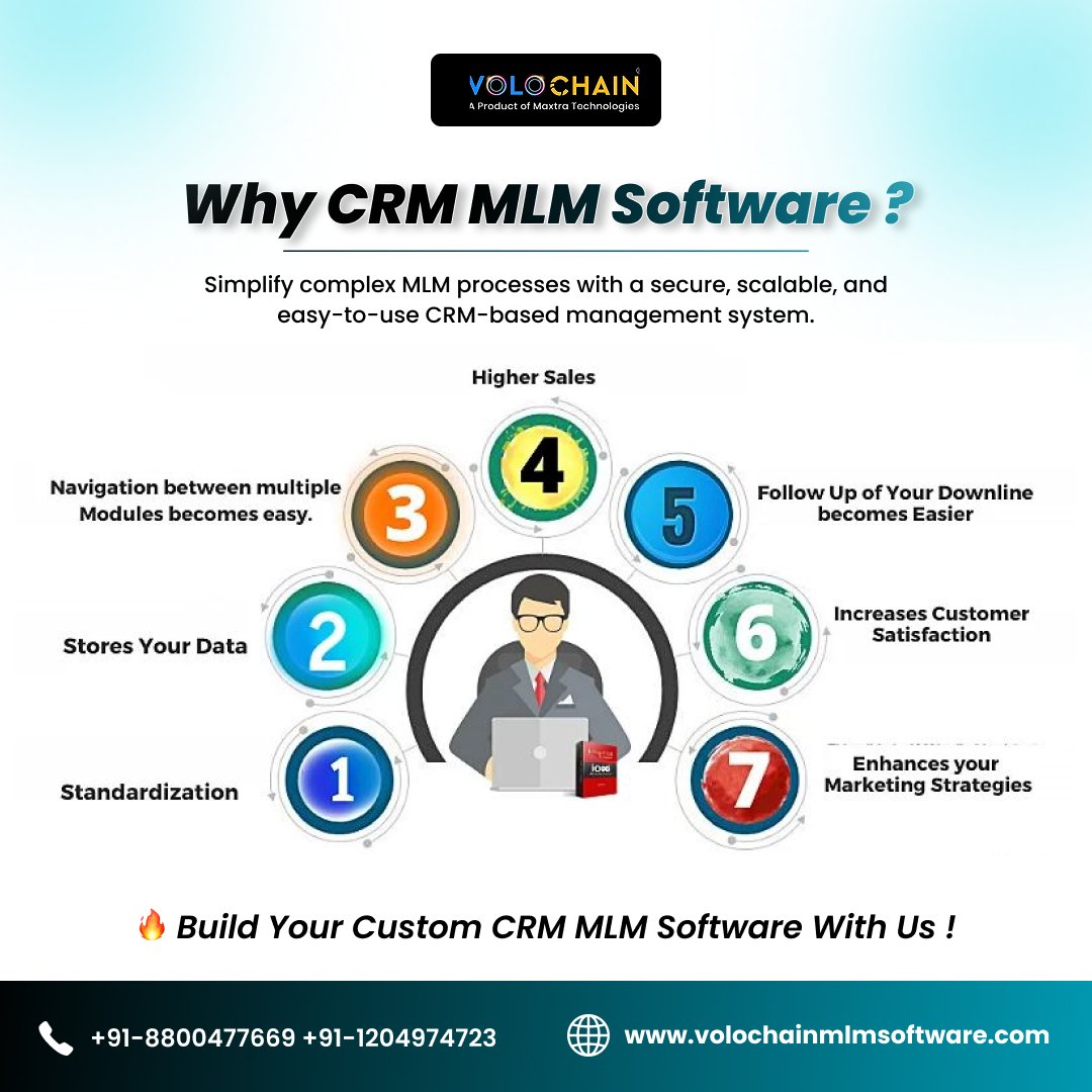 volochain's tweet image. 🚀 Power Your MLM Business with CRM-Based Software! VoloChain helps you automate modules, manage downlines, track sales, and boost growth with a secure, scalable CRM system for smooth operations. 📞 +91-8800477669 | +91-1204974723
🌐volochainmlmsoftware.com
#MLMSoftware #VoloChain