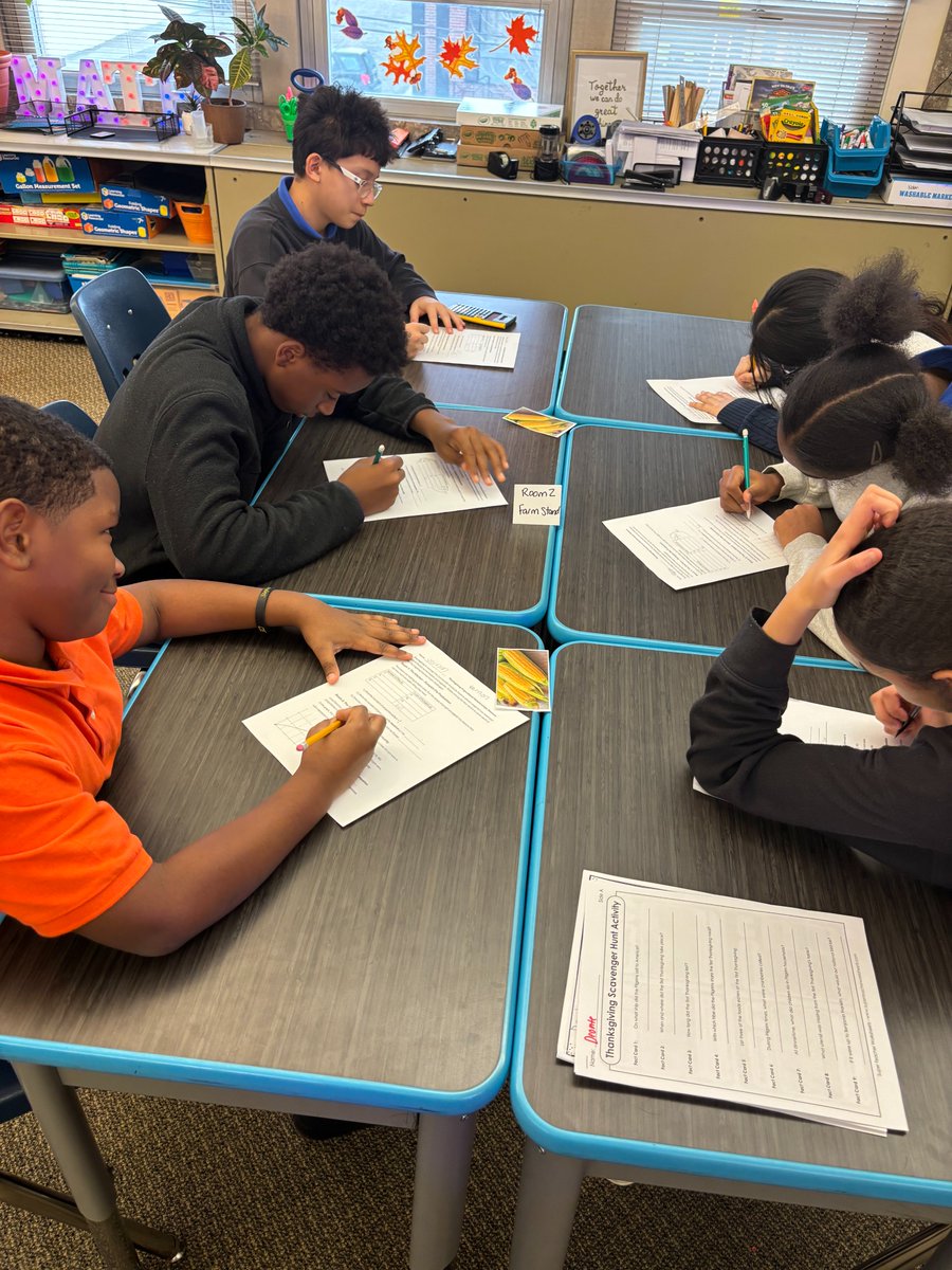 MTASaints's tweet image. To review proportional relationships, seventh grade rotated among stations to solve Thanksgiving-themed math challenges. One of the stations required students to find the # of cups of cocoa needed for a variety of people, and they were surprised with some to enjoy! #MathFun ☕