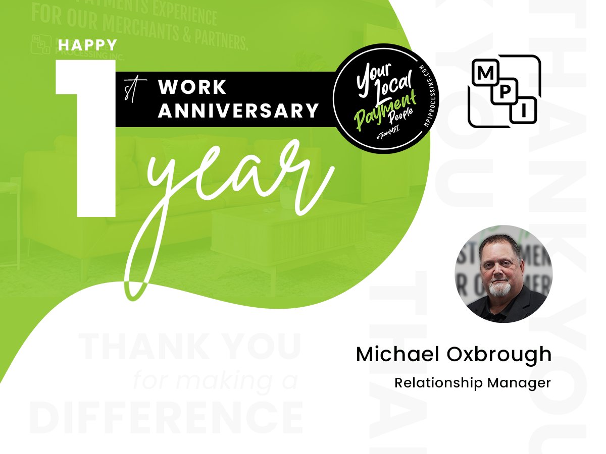 We’re celebrating 1 year with Michael, one of our amazing Relationship Managers! 🎉 He’s brought experience, innovation, and a fresh perspective to our sales team.
#CompanyCulture #MPIFamily #WorkAnniversary