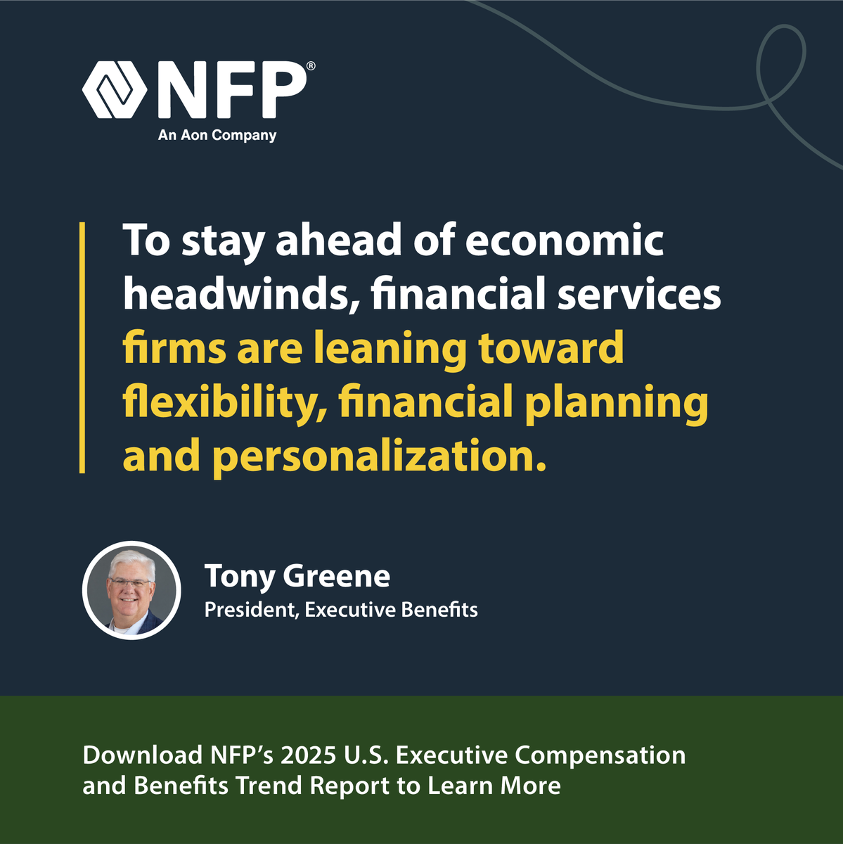 nfp's tweet image. 💡 Modern rewards future-proof executive retention.

✔️ With NFP as a trusted partner, leading firms retain top talent in any market: nfp.com/human-capital/…

#ExecutiveBenefits #HumanResources