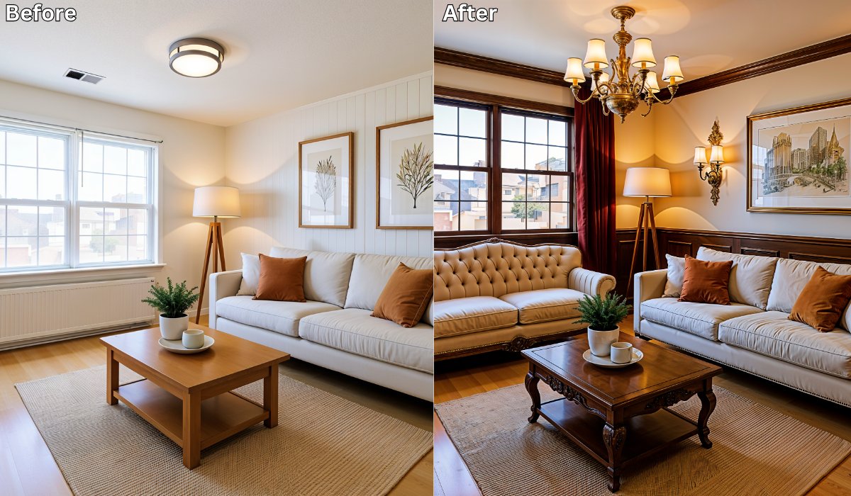 renovate_ai's tweet image. AI-Generated Luxury Looks: Compare High-End vs Budget Designs Side-by-Side #HomeRenovation #renovateAI