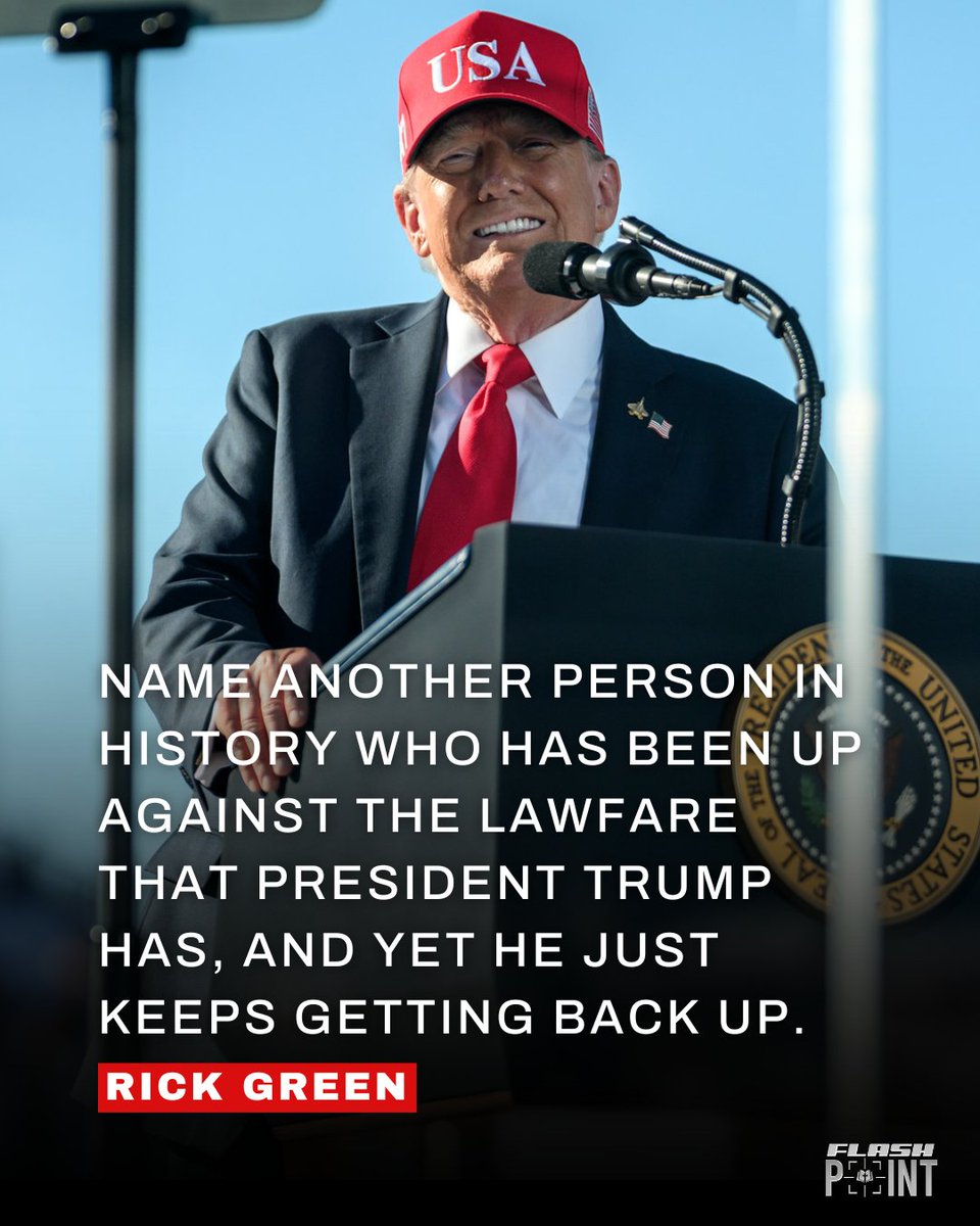 flashpointarmy's tweet image. No matter how many attacks come his way, President Trump refuses to stay down. 

The lawfare, the investigations, the pressure—anyone else would have folded. But he keeps getting back up, and that resilience says something about the fight for this nation.

Why do you think he…