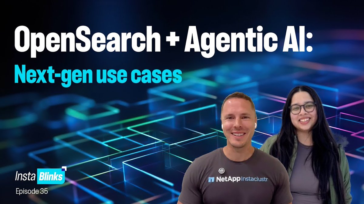 OpenSearchProj's tweet image. 🤝 Agentic AI meets Search! Brian Graf, Manager of Developer Relations at @NetApp, explores how MCP with OpenSearch simplifies data analysis. Use natural language to uncover powerful business insights

👓 Watch the full episode here: hubs.la/Q03Tlbmk0

#OpenSearch #NetApp…