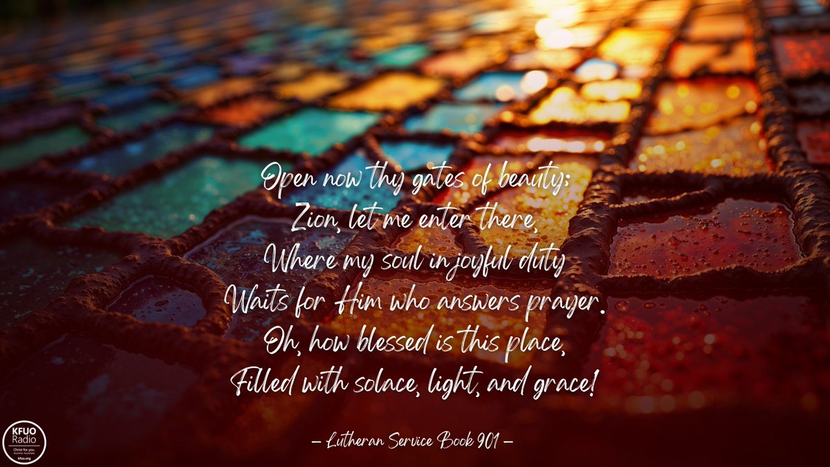 KFUOradio's tweet image. Let us sing praise to our Heavenly Father! Hear Christ for you at kfuo.org.

Read the text for Lutheran Service Book 901 at hymnary.org/hymn/LSB2006/9….