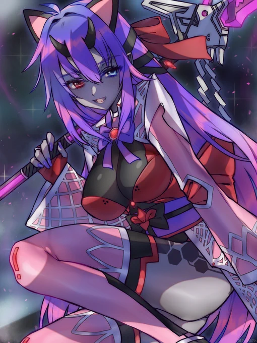 素敵キャラデザな宇宙鬼魔法少女さんをskebで描かせていただきました!!ご依頼ありがとうございました!!#skeb
