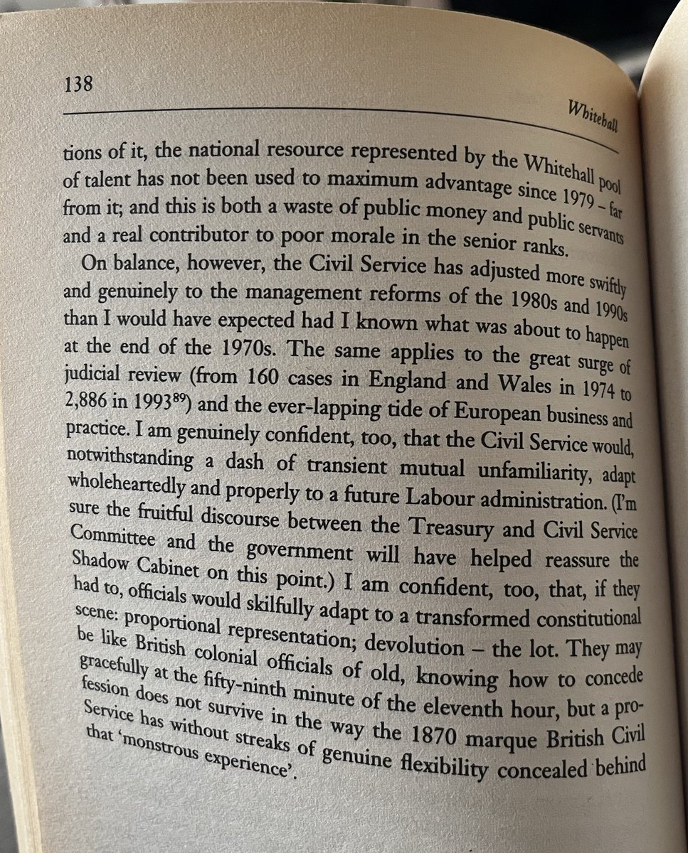 Interesting little aside in Peter Hennessy’s ‘Hidden Wiring’ - there were a mere 160 judicial review cases in England &amp; Wales in 1974. Maybe of interest to JR sceptics… <a href="/jo3hill/">Joe Hill</a> <a href="/Sam_Dumitriu/">Sam Dumitriu</a> <a href="/Dominic2306/">Dominic Cummings</a> <a href="/carto_graph/">Benedict</a>