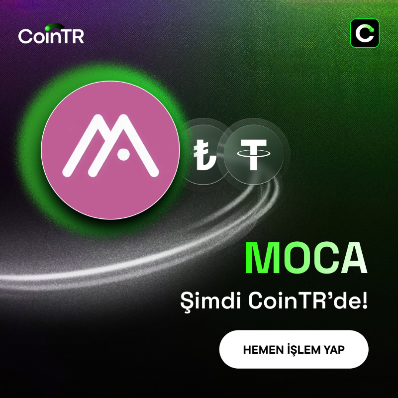 CoinTRTurkiye's tweet photo. $MOCA CoinTR’de Listelendi! 🩷

Hemen işlemlerine başlamak için 👇

@Moca_Network
