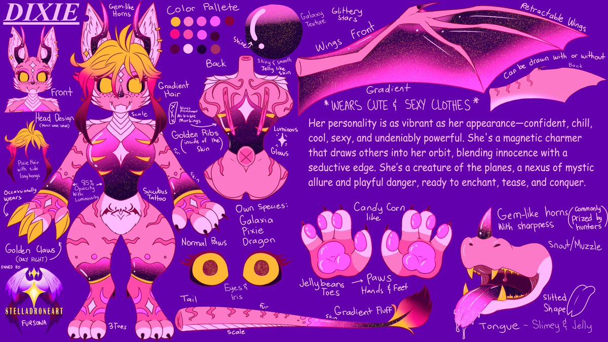 My fursona DIXIE!!! #art #oc #refsheet #furry #furries #Fursona

I redid the refsheet bc i saw some lacking descriptions...