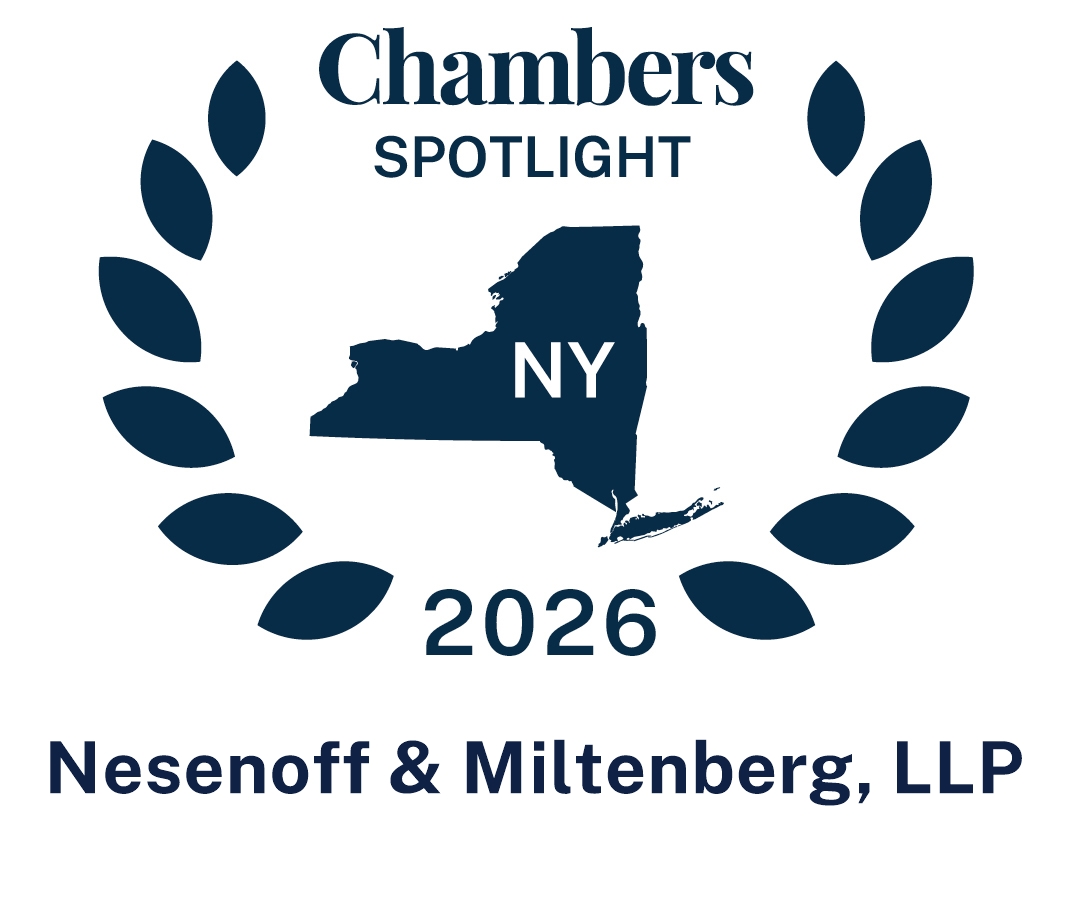 Nesenoff &amp; Miltenberg, LLP Recognized by Chambers and Partners in the New York 2026 Spotlight Guide for Labor &amp; Em... prn.to/4i7bVJ0