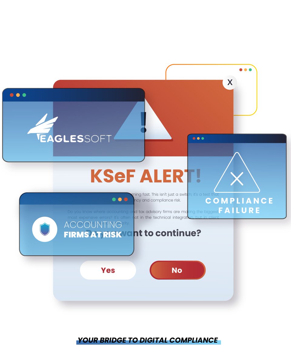 eaglessoft_com's tweet photo. 🚨 KSeF Alert! 🇵🇱
Firms are making 3 big mistakes: no client education, treating KSeF as a simple pipe, and no data-error safeguards.
Eaglessoft prevents all three.
👉 https://t.co/Vqx85qOwk0
#KSeF #Poland #Accounting https://t.co/AvXQJcugcg